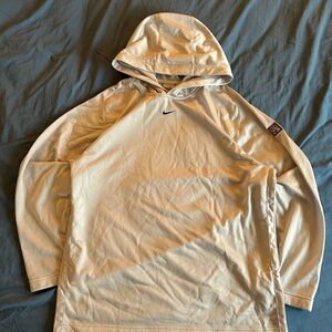 Vintage 00s Nike Center Swoosh Hoodie Size Large Y2K Silver Baggy